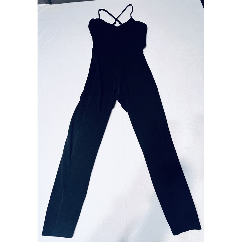 Old Navy Black Lg Power soft Sleeveless Workout‎ Bodysuit/Jumper/Active Sexy Y2K - Picture 2 of 14